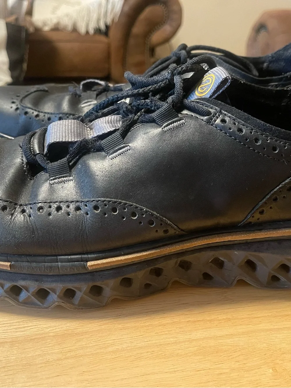 Cole Haan Men's 5. Zerogrand Wingtip Oxfords Black/Pavement, C36508, 11 M